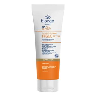 Imagem de Protetor Clareador Uniformizador Bio-Sunprotect Gel Creme Fps 60 Clareador Translúcido - 45g BIOAGE