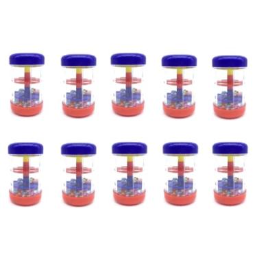 Imagem de MXP, 10 Shaker chocalho INFANTIL ganzá colorido SHKRAIN9 pequeno