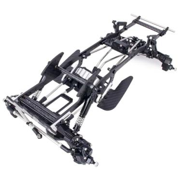 Imagem de 1/10 Performance Carbon LCG Chassis Kit with Gearbox & Shock Absorbers for RC Crawler SCX10 & Capra Upgrade Parts (Full Chassis Kit)