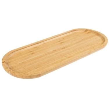Imagem de Jogo 6 Bandejas Bambu Lavabo Decorativa Café Madeira 28cm - Lyor