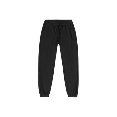 Imagem de Calça Básica Juvenil em Moletom Gloss, Preto, 16