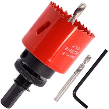 Imagem de Koopi Serra de 2 polegadas com orifício bimetálico com arco resistente, cortador de orifício de 38 mm de profundidade para facilmente perfuração de madeira, plástico, compensado, drywall, metal, alumínio (51 mm)