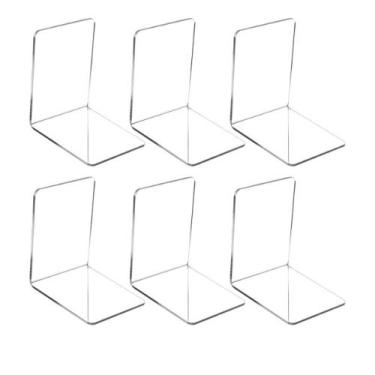 Imagem de Bibliocanto Cristal Suporte Apoio Livro Aparador Lateral Para Estante 