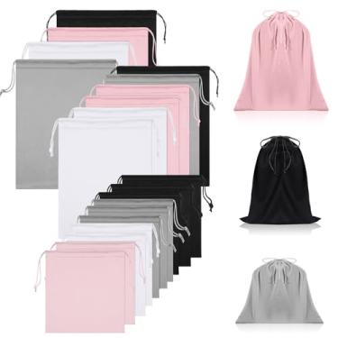 Imagem de Hillban 20 bolsas de brinquedo de cetim para adultos com cordão de seda organizador de brinquedos para jogos para adultos, bolsa de presente, multifuncional, dobrável, bolsas de viagem para mulheres e