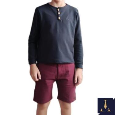 Imagem de Bermuda sarja infantil vinho - Across Man, 04