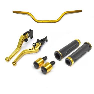 Imagem de Kit Guidão 22mm Manopla XL Manete Falcon Tornado Bros - Stark Race, Do