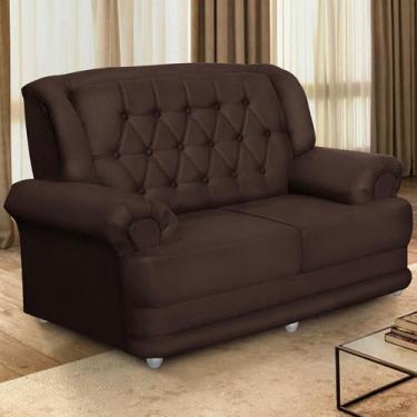 Imagem de Sofá 1,50m 2 Lugares Suede Filadélfia Marrom Café - Sofá Casa