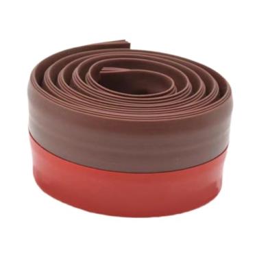 Imagem de XLWLLNJ Batente de porta, bloqueador de porta, isolamento acústico, vedação contra intempéries para manter o frio do lado de fora, Marrom