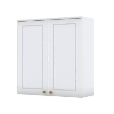 Imagem de Armário Aéreo 2 Portas 80 Cm Americana Branco  Henn - MÓVEIS HENN
