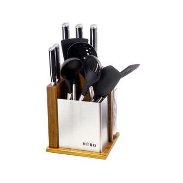 Imagem de Conjunto 12 Peças Facas E Utensílios Com Base Organizador