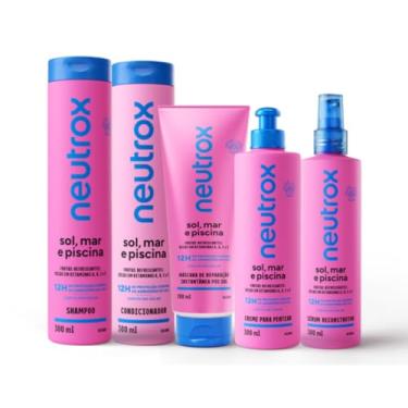 Imagem de Kit Sol, Mar e Piscina, 5 Produtos, Shampoo, Condicionador, Máscara, Sérum e Creme para Pentear, 300ml