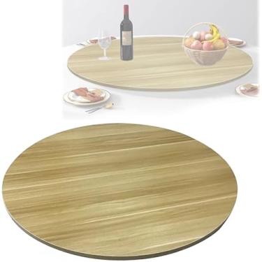 Imagem de Prato Giratório Grande Lazy Susan De 40in Para Tampo De Mesa, Bandeja De Servir Rotativa De Madeira Com Base Silenciosa, Prato De Servir De Mesa De Jantar Redonda Pa, Walnut, 70cm/28inch