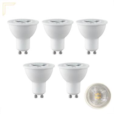 Imagem de 5 Lampada Led Branco Neutro 6W Dicroica Mr16 4000K Lup10
