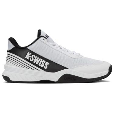 Imagem de K-Swiss Tênis masculino Speedex 2, Branco/preto/verde neon macio, 42