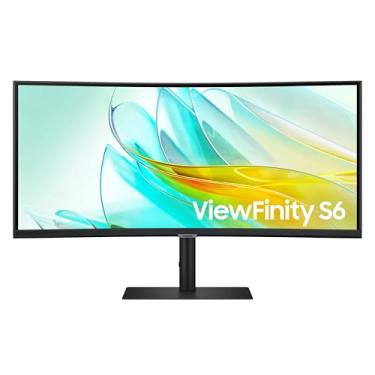 Imagem de Samsung ViewFinity S65UC de 34 polegadas, Ultra-WQHD, 100Hz, AMD FreeSync™ HDR10, alto-falantes integrados com switch KVM com monitor curvo USB-C, LS34C654UANXGO, 2025