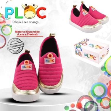 Imagem de Tênis infantil Ploc Street, Pink, Ouro, 29