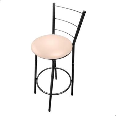 Imagem de Banqueta Banco Alto Itália 97cm Para Balcão Cozinha Bar Área Gourmet (Bege)