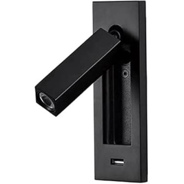 Imagem de Luzes De Parede Dai 5v Usb Lâmpadas De Parede Lâmpadas Para Quarto Cama Iluminação De Leitura Ressessed Alumínio Wandlamp Sarcas Luminárias Luzes De Livro Modernas, Matt Black, 4000 k