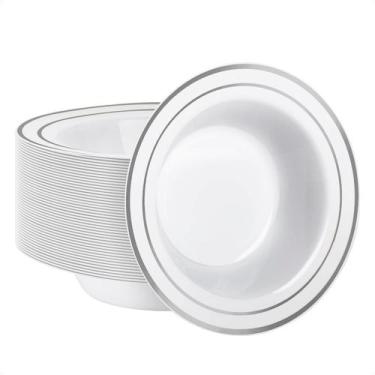 Imagem de Taças de plástico Goodluck, pacote com 50 ml, sopa descartável, borda 
