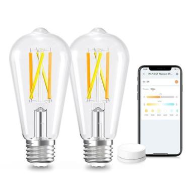 Imagem de Lâmpadas Smart Edison Linkind 8W 800lm WiFi 2700K-6500K, pacote com 2