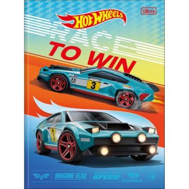Imagem de Caderno Brochura Costurado Universitário Grande Hot Wheels 48 Folhas -