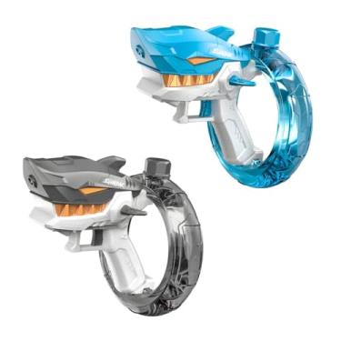 Imagem de Pistola Disparo de Agua Tubarão de Brinquedo Eletrônica, Longo Alcance com LED e Bateria Recarregável, Brinquedo Infantil para Crianças (Cinza)