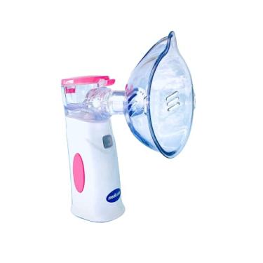 Imagem de Inalador portátil mesh com bateria recarregável + fonte, rosa, Medicate