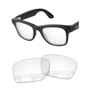 Imagem de Forobb Lentes de reposição polarizadas de 1,6 mm compatíveis com óculos inteligentes Ray-Ban Meta Wayfarer RW4006 de 50 mm, Hd Clear - Policarbonato não polarizado, One Size