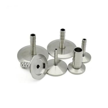 Imagem de KF16 KF25 KF40 KF50 SUS304 Mangueira de vácuo de aço inoxidável Adaptador de flange de junta de farpa Tri Clamp Encaixe de tubulação Homebrew (KF25-25mm)