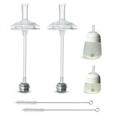 Imagem de Kit de conversão Straw Cup BelBeyo, 2 unidades de silicone sem BPA
