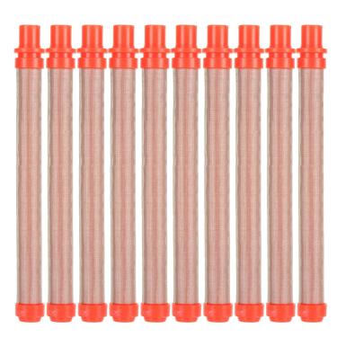 Imagem de 10 peças de filtro de pistola de pulverização sem ar de malha 200, filtro de pistola de pulverização de tinta sem ar, acessórios de pintura de alta eficiência, substituição de filtro de pistola de