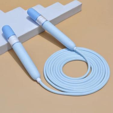 Imagem de Corda de pular, forte e durável, treinamento esportivo, corda de pular para cardio e treinamento de resistência, peso de alta velocidade - azul