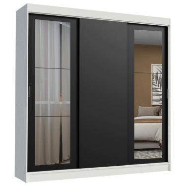 Imagem de Guarda Roupa Casal 3 Portas Correr Espelhos 3 Gavetas Madesa