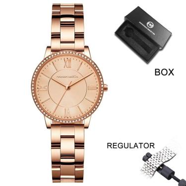 Imagem de Relógio Feminino Va Va Voom Hm-1072 à Prova D'água Bronze