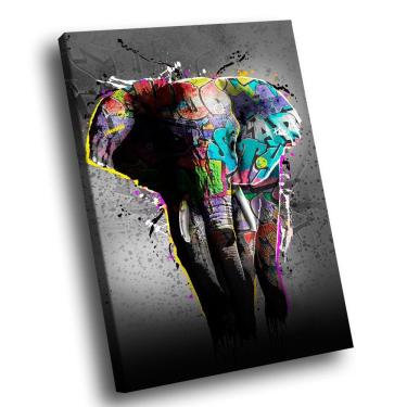 Imagem de Quadro Elefante Grafite Br Artes Médio 84x54