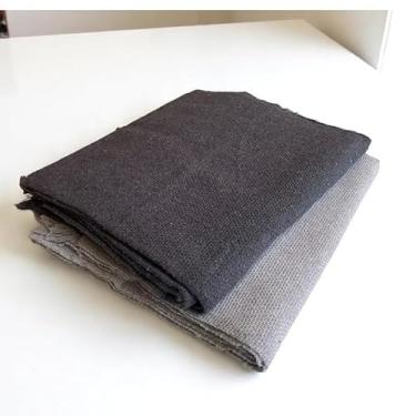 Imagem de Kit 2 Mantas Para Sofá Luxo Terracota 120x210 cm – Decoração e Proteção de Sofá com Detalhes em Franja (Grafite/Cinza Neblina)