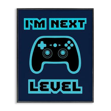 Imagem de Stupell Industries Arte giclée emoldurada preta retrô I'm Next Level, design de Marcus Prime, 76 x 61 cm