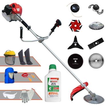 Imagem de Roçadeira 8 Em 1 Anmax Cg430p à Gasolina + Epi + Óleo Stihl