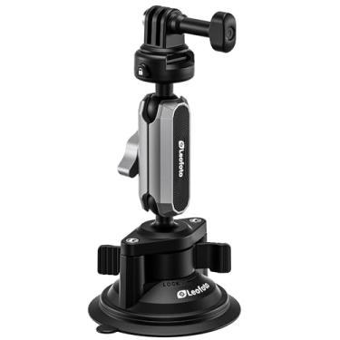 Imagem de Leofoto Suporte para carro com ventosa LAC-04 compatível com DJI OSMO Action 5 Pro/4/3/Pocket 3, para Gopro Hero 13/12/11/10, para Insta360 Ace Pro 2/X4/X3/ONE RS/R, câmera de ação com rosca de 1/10.2