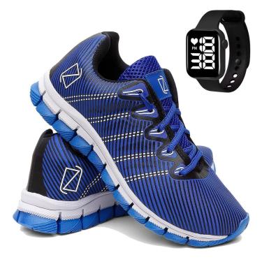 Imagem de Tênis Para Corrida e Academia Masculino Super Leve e Macio com Relógio Digital-Masculino