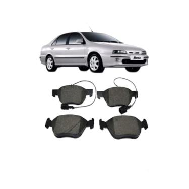 Imagem de Kit Pastilha de Freio Brava Marea 1997 a 2007 + Car80 Anti Chio 300ml