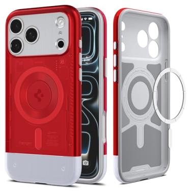 Imagem de Capa Spigen para iPhone 17 Pro Max, Classic C1 [MagFit] Projetada para Apple iPhone 17 Pro Max - Ruby