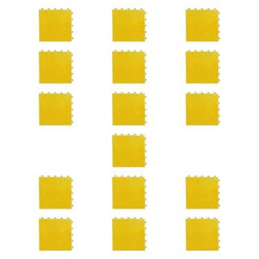 Imagem de menolana 16x telhas de piso interligadas esteiras de ginástica acessórios equipamentos quebra-cabeça esteiras de exercício para ginásio ao ar livre, Amarelo