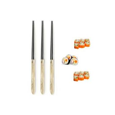 Imagem de Conjunto 3 Pares Hashi Reutilizáveis Japonês Aladdin Bugatti