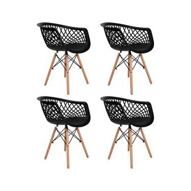 Imagem de Conjunto 4 cadeiras web  preto