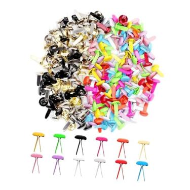 Imagem de Colaxi 400 peças de prendedores de papel, alfinetes de pressão, modernos, com pontas, acessórios de arte, tachinhas para scrapbooking e artesanato.