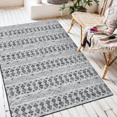 Imagem de HGTRH Tapete externo para varanda, tapete de pátio, impermeável, médio, portátil, para acampamento, dobrável, leve, para acampamento, tapete externo lavável ao ar livre para toldo de deck