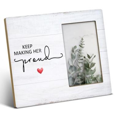 Imagem de NGAEAK Presentes de memorial para a perda da mãe e mãe, Keep Making Her Proud Wood Picture Frame Lembrança Presentes de simpatia para a perda de um ente querido, ideia de presente de luto, foto de