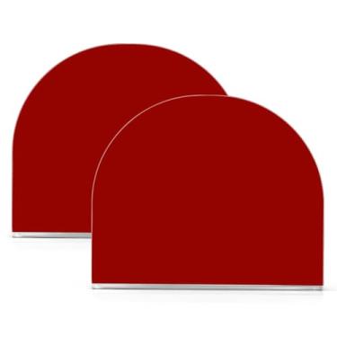 Imagem de Qilmy Porta-guardanapos de acrílico de cor sólida vermelho liso, suporte de lenços de mesa independente transparente, dispensador de papel de coquetel para cozinha, jantar, restaurante, bar, decoração