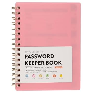 Imagem de Caderno organizador de senhas pequeno com abas alfabéticas (14,5 x 10 cm), caderno organizador de senhas da Internet para uso doméstico e escritório